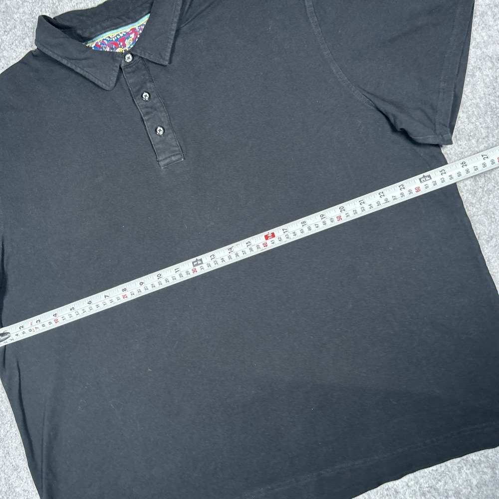 Robert Graham Polo Shirt Men's Size 2XL Black Collared Preppy Short Sleeve - Picture 3 of 13